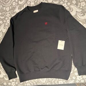 Aime Leon Dore Black Crewneck Sweater with Red Logo